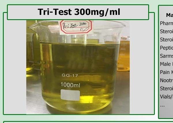Injection Oil Muscle Building Steroids Tri Test 300 Test Prop / Test Prop Blend